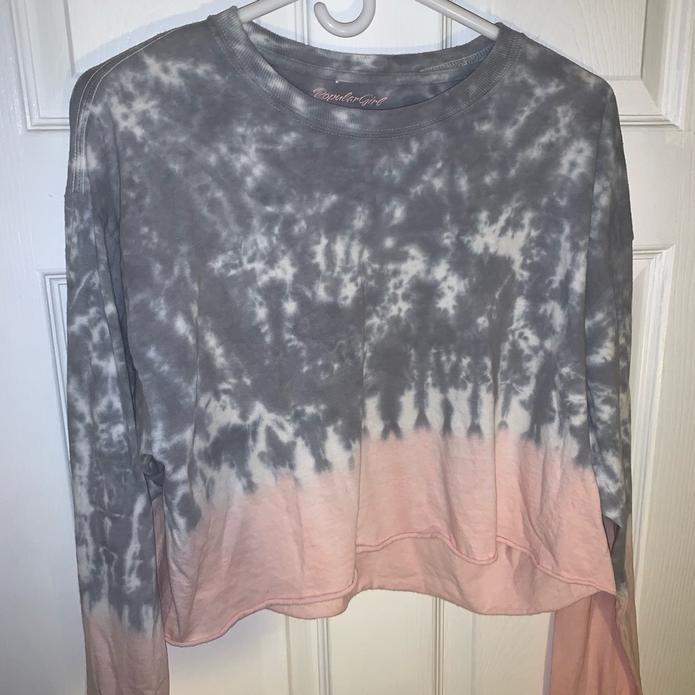 Cropped tie dye long sleeve